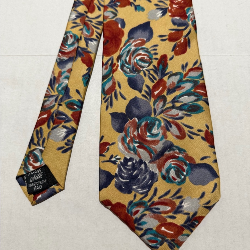clubfellow brand floral aop 56" men's neck tie, 100% silk #1484 - Picture 2 of 5